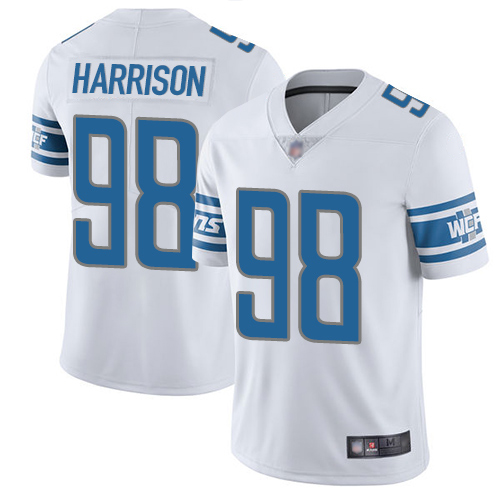 Detroit Lions Limited White Men Damon Harrison Road Jersey NFL Football 98 Vapor Untouchable